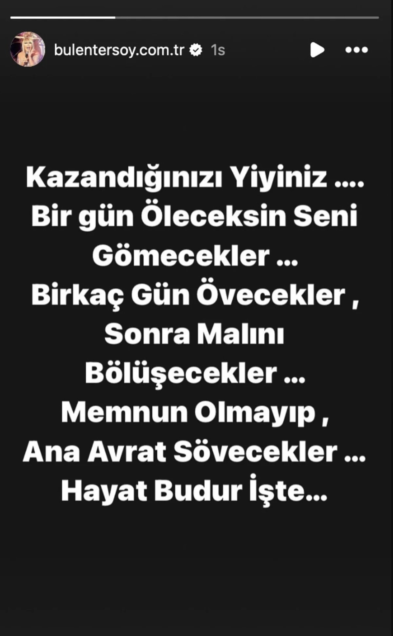 Bülent Ersoy'dan takipçilerine uyarı niteliğinde paylaşım