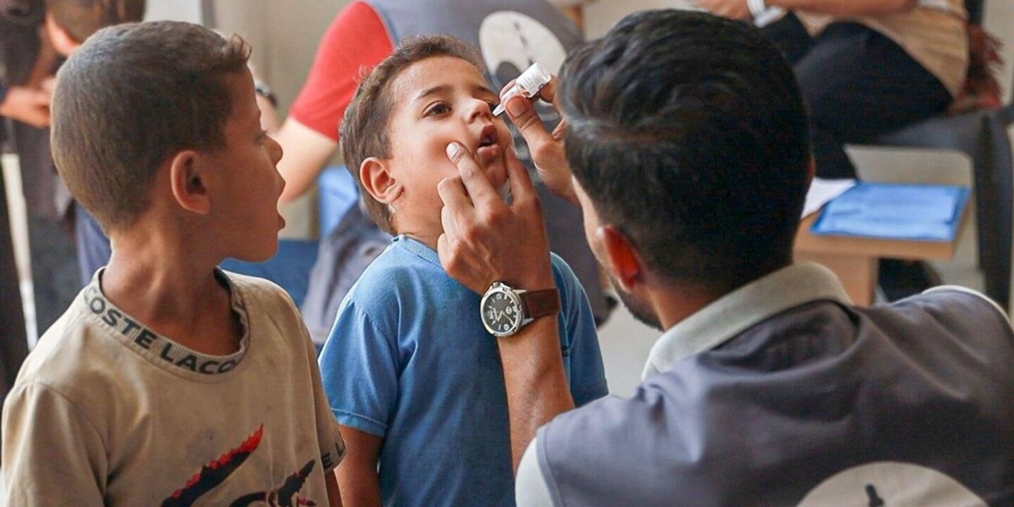 gazze'de çocuk felci aşısı